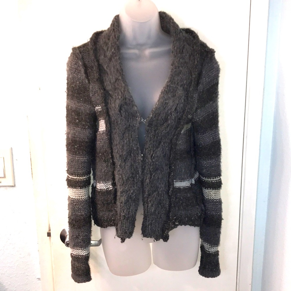 Free People Wool Blend Stripped Cardigan S